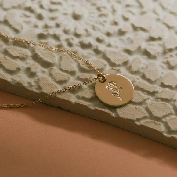 June Rose Bohemian Birth Flower Charm Necklace - Picture 8 of 11